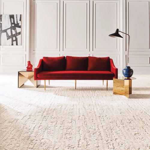 Red sofa from Carpet Cabin, Inc